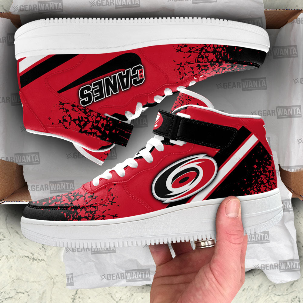 C Hurricanes Air Mid Shoes Custom Hockey Sneakers Fans-Gear Wanta