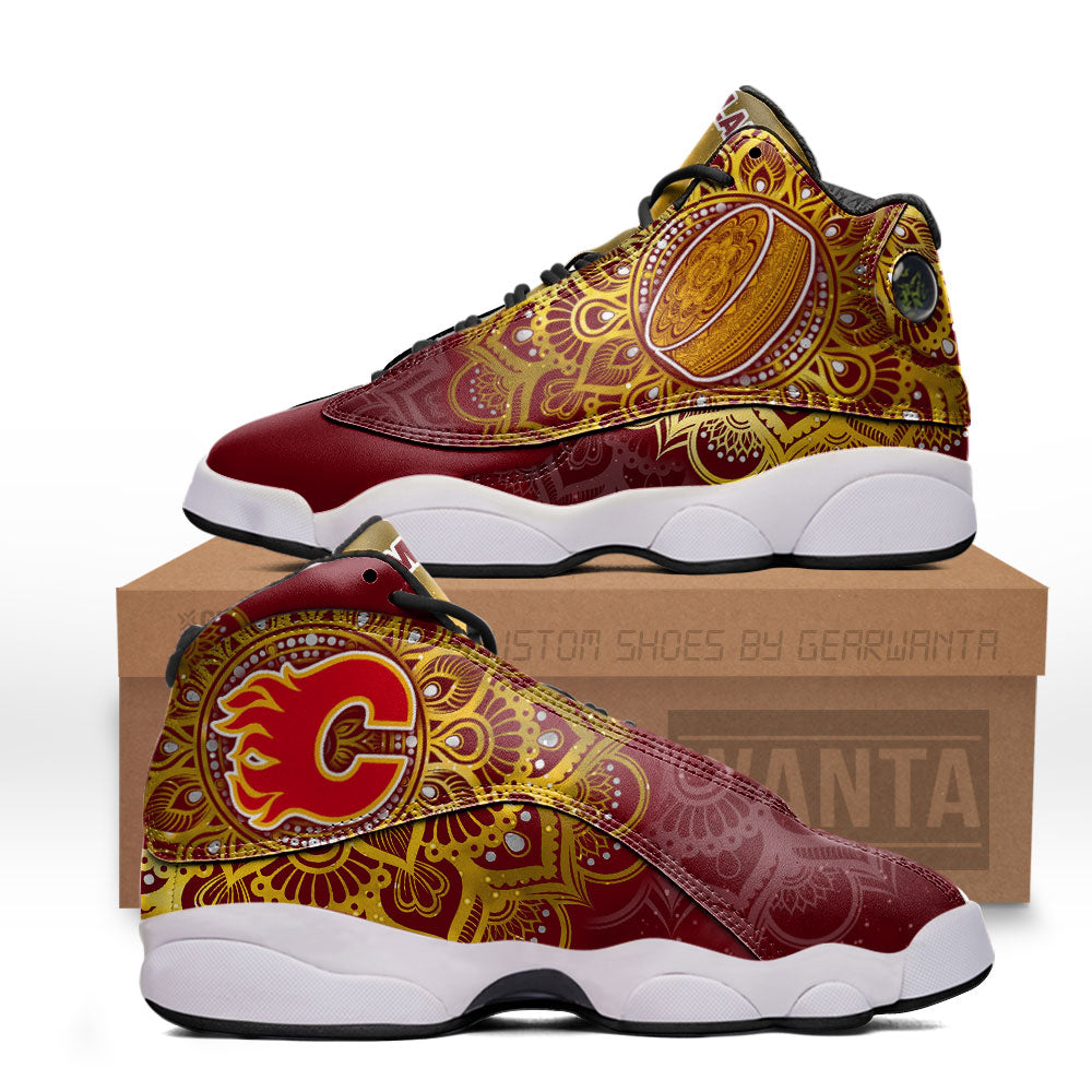 Calgary Flames J13 Sneakers Custom Shoes-Gear Wanta