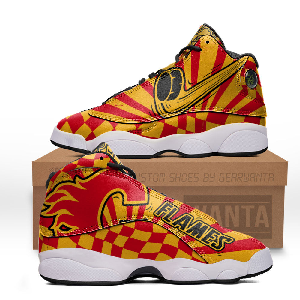 Calgary Flames J13 Sneakers Sport Custom Shoes-Gear Wanta