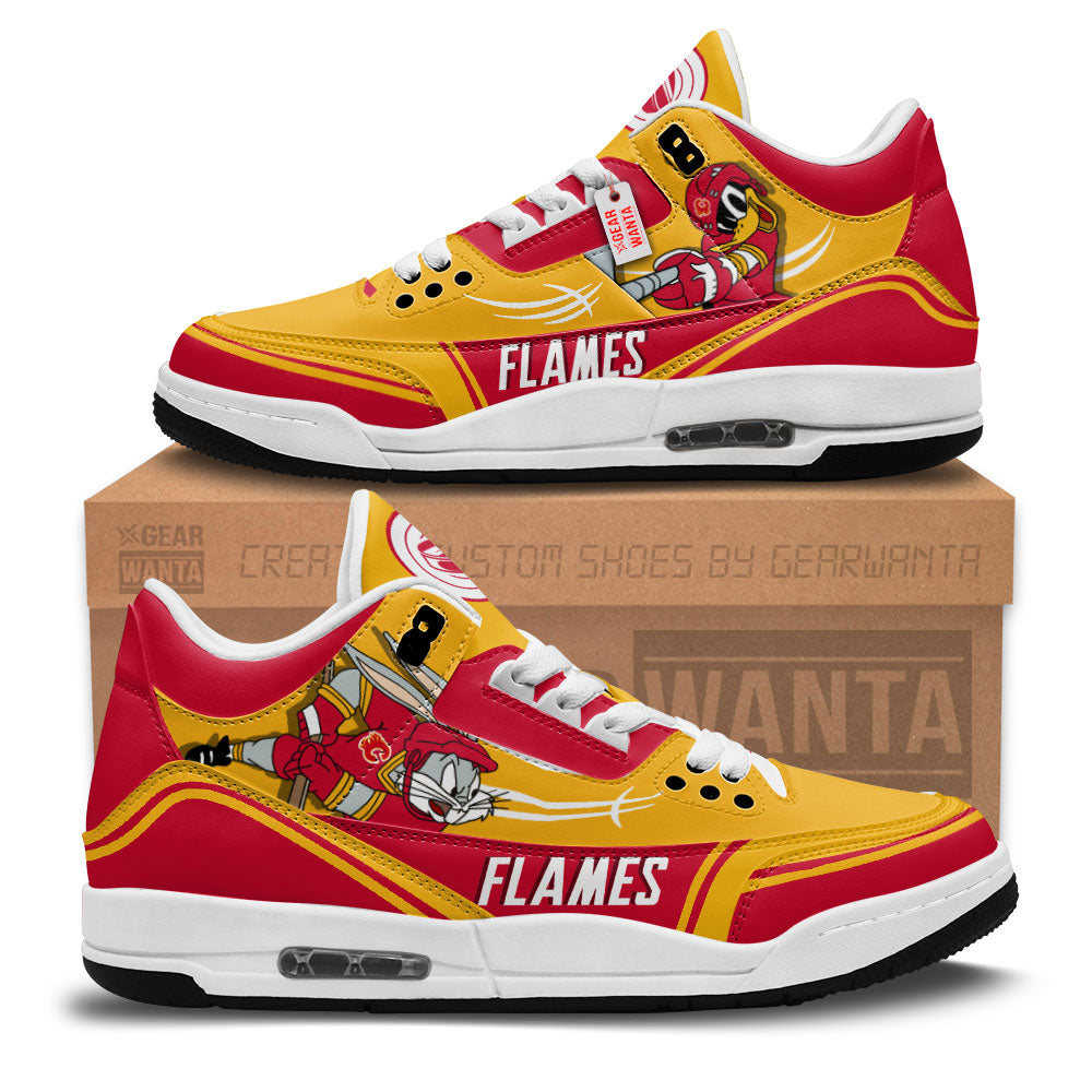 Calgary Flames J3 Sneakers Custom Shoes-Gear Wanta