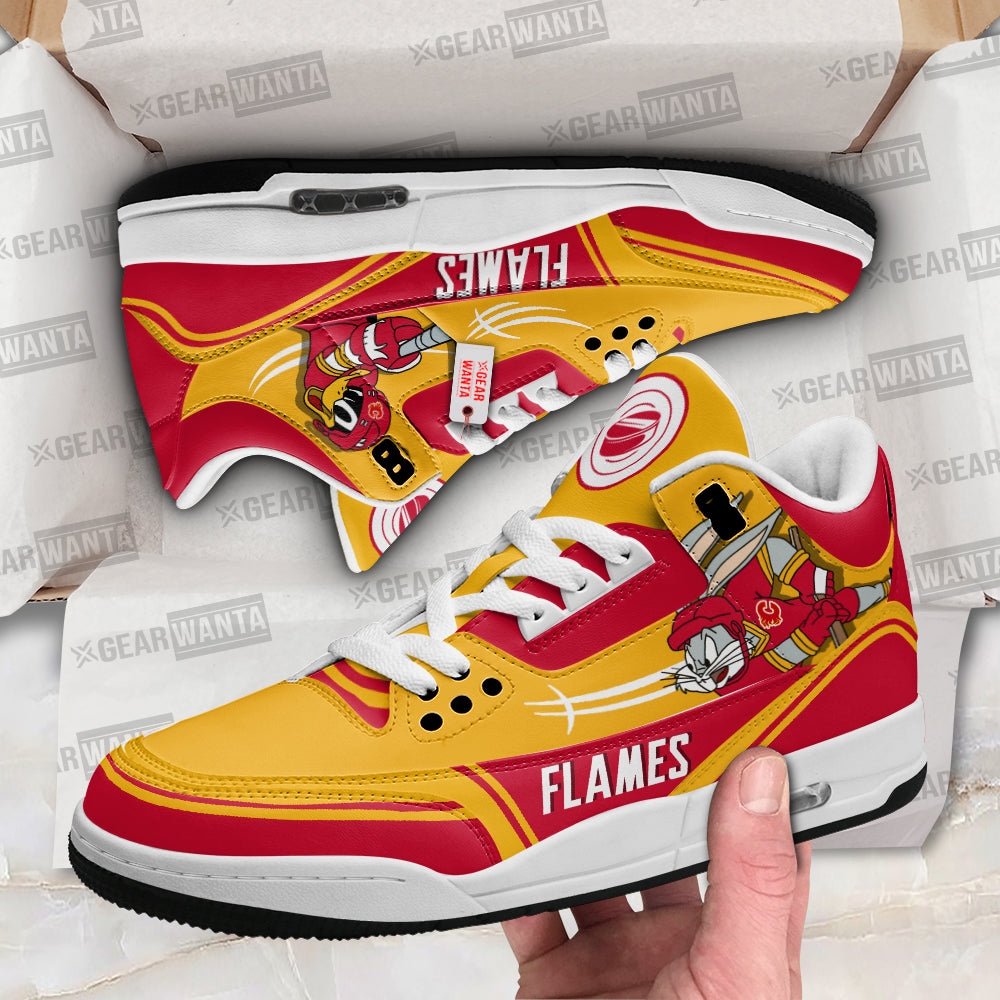 Calgary Flames J3 Sneakers Custom Shoes-Gear Wanta