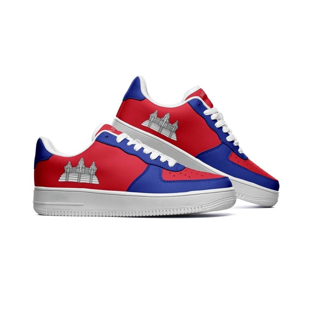 Cambodia Flag Air Force Shoes Custom Country