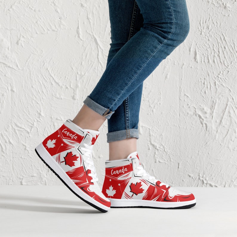 Canada Flag JD1 High Top Shoes 