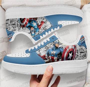 Captain America Air Sneakers Custom Comic Shoes-Gear Wanta