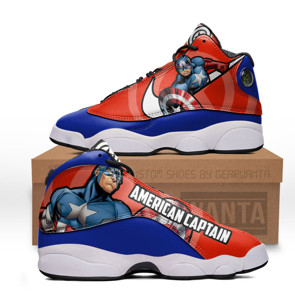 Captain American J13 Sneakers Super Heroes Custom Shoes-Gear Wanta
