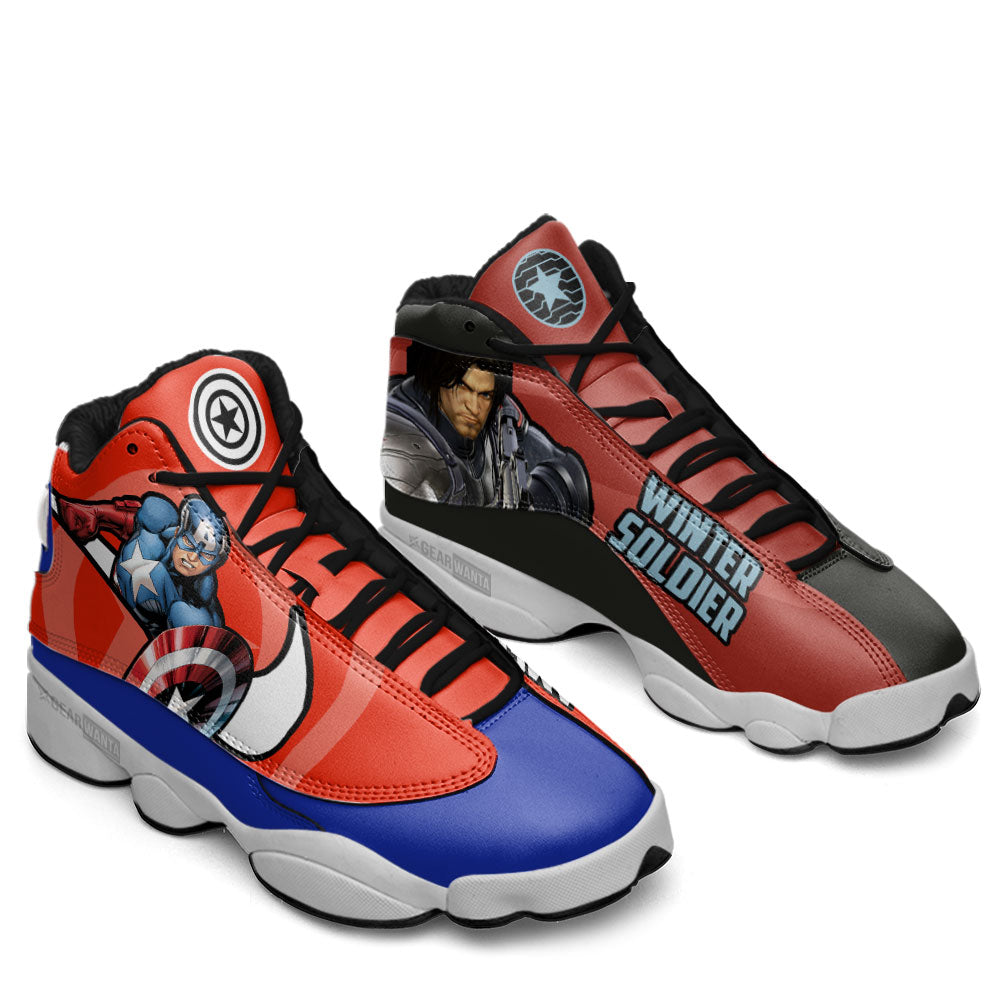 Captain vs Winter Soldier J13 Sneakers Super Heroes Custom Shoes-Gear Wanta