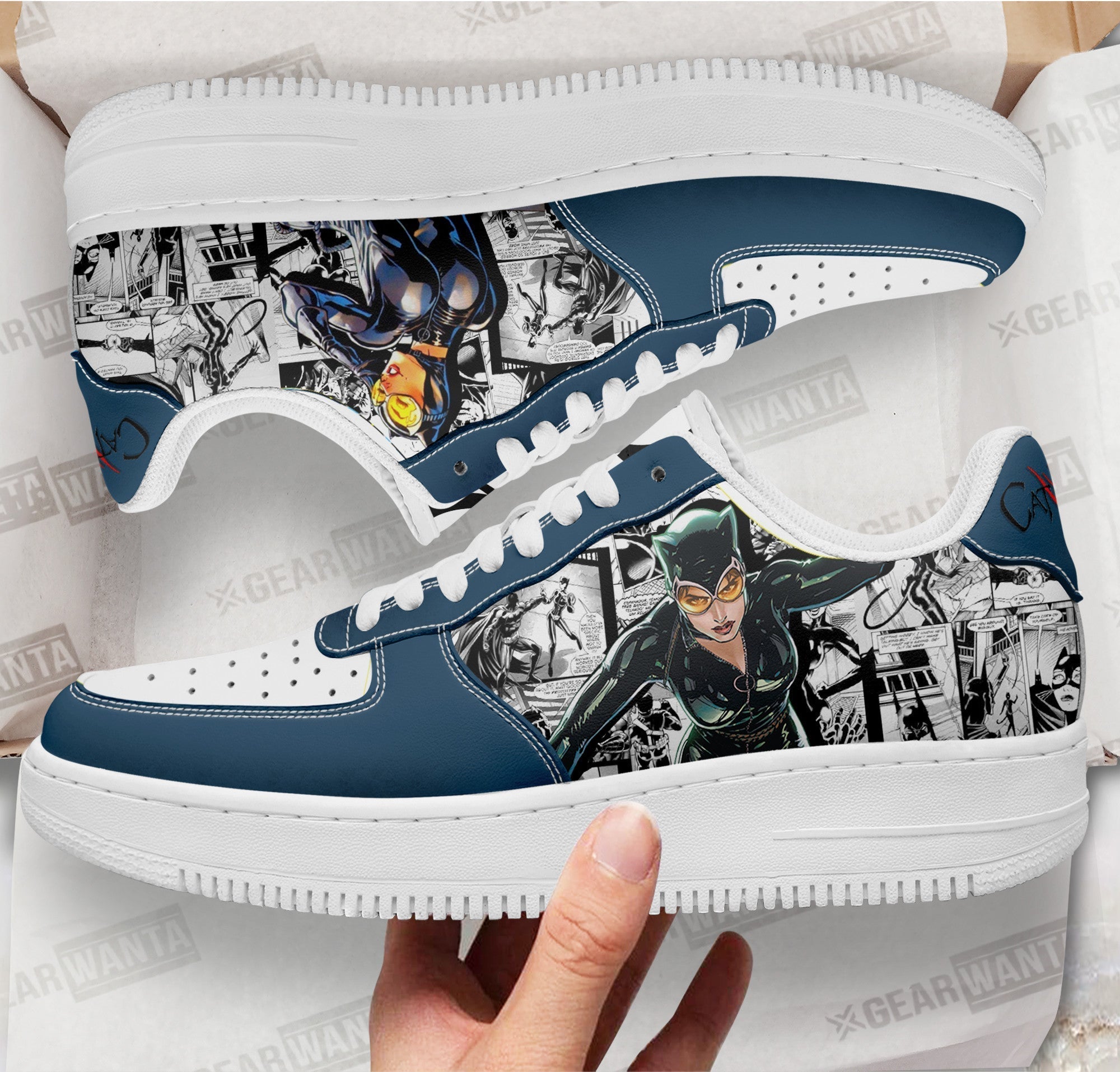 Catwoman Air Sneakers Custom Comic Shoes-Gear Wanta