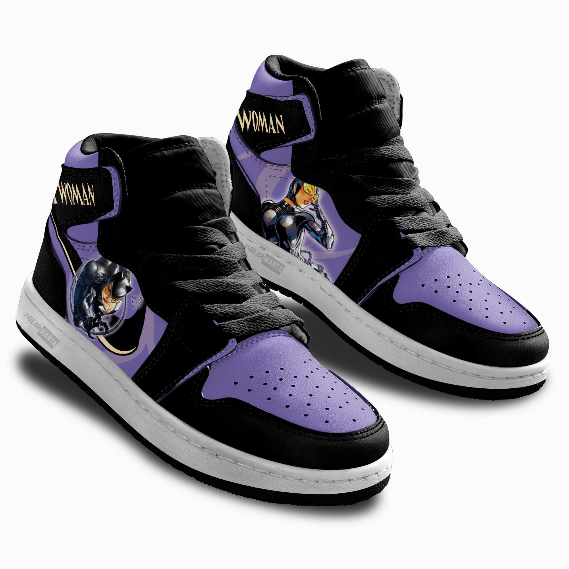 Catwoman Kids J1 Sneakers Custom Shoes For Kids-Gear Wanta