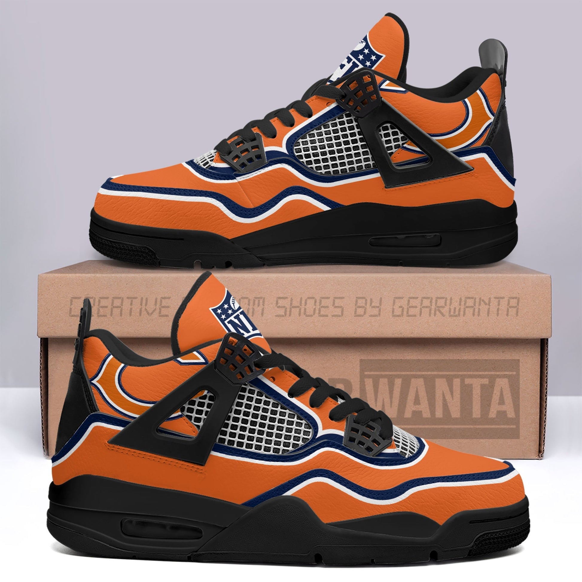 Chicago Bears Aj4 Sneakers Custom Shoes-Gear Wanta