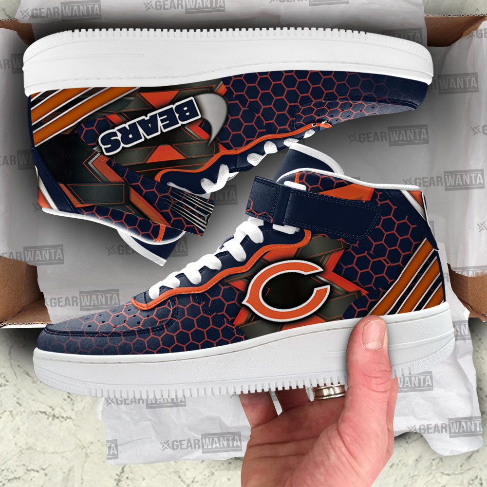 Chicago Bears Sneakers Custom Air Mid Shoes For Fans-Gear Wanta