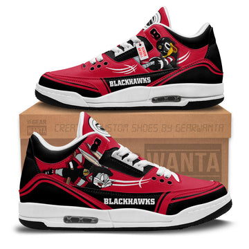 Chicago Blackhawks J3 Sneakers Custom Shoes-Gear Wanta