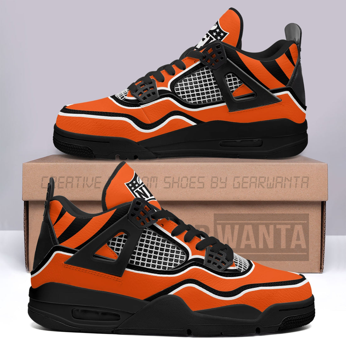 Cincinnati Bengals Aj4 Sneakers Custom Shoes-Gear Wanta