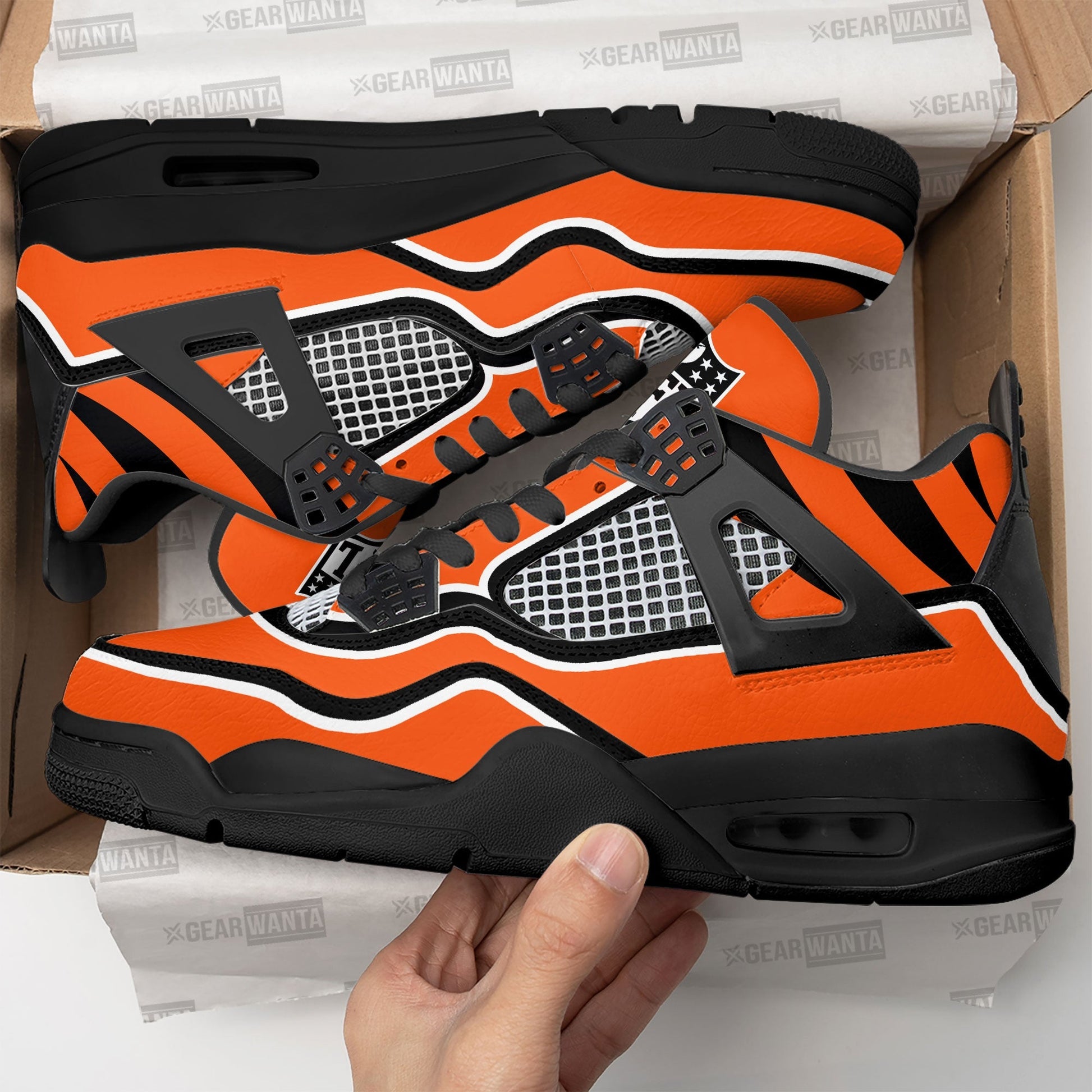 Cincinnati Bengals Aj4 Sneakers Custom Shoes-Gear Wanta