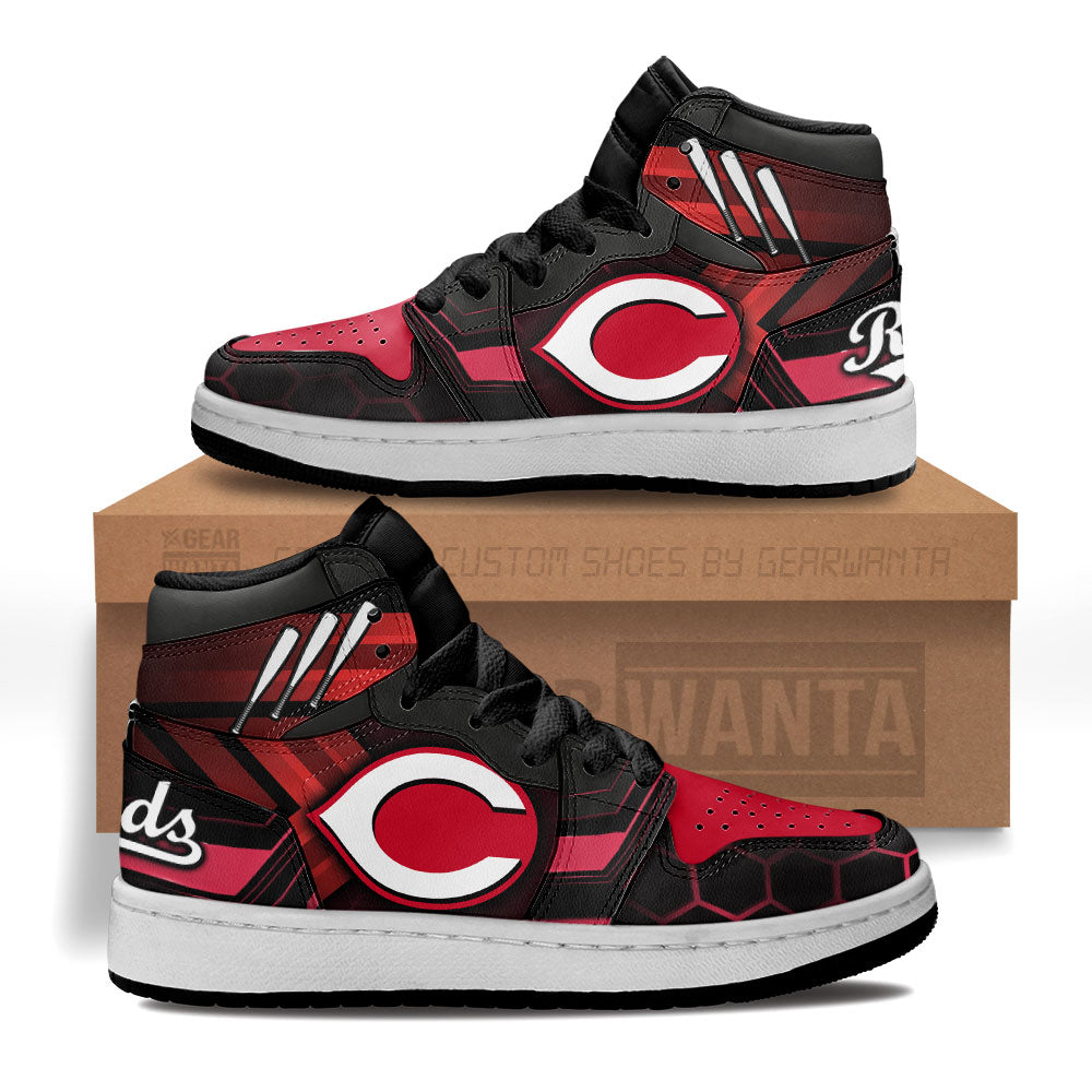 Cincinnati Reds Kid Sneakers Custom-Gear Wanta