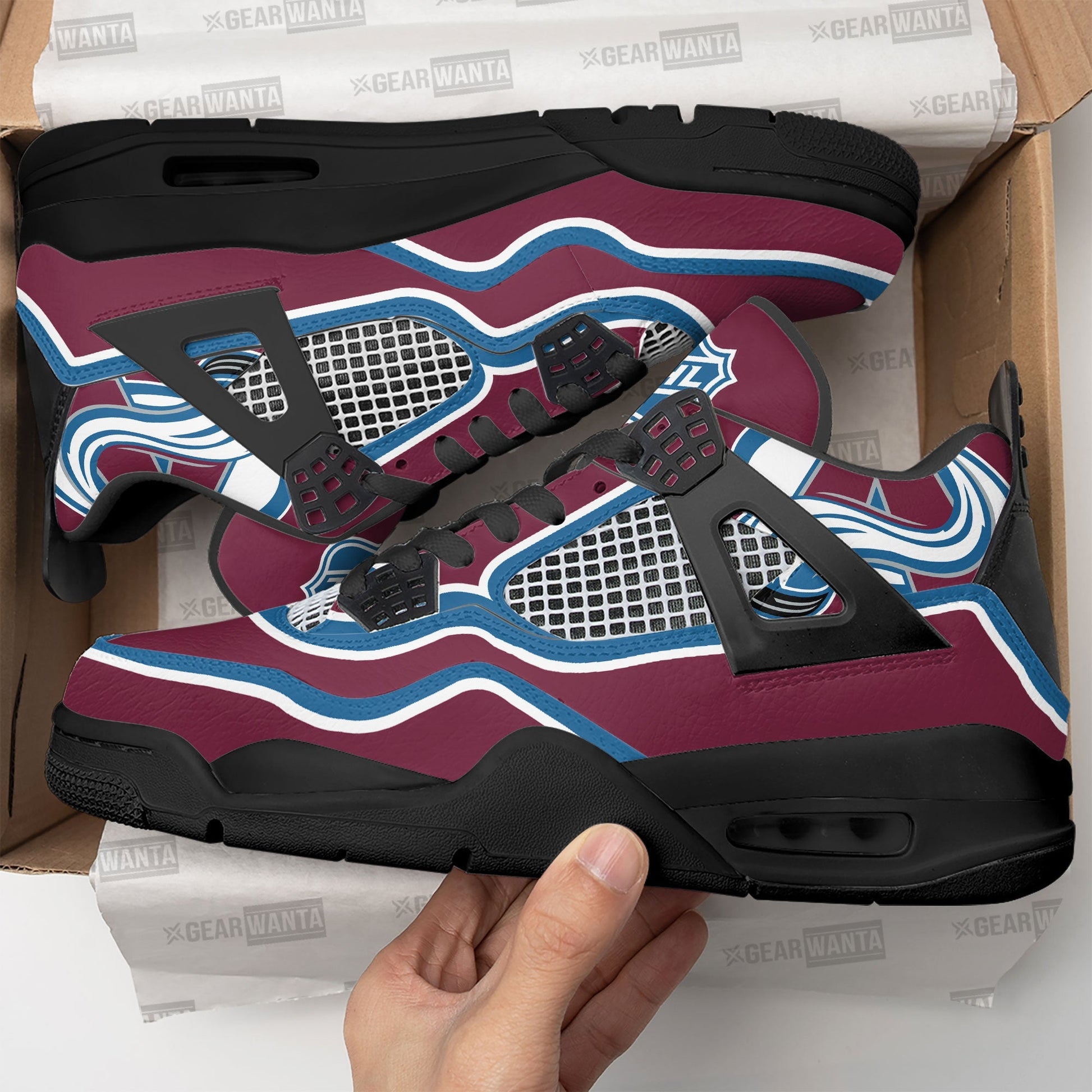 Colorado Avalanche Aj4 Sneakers Custom Shoes-Gear Wanta