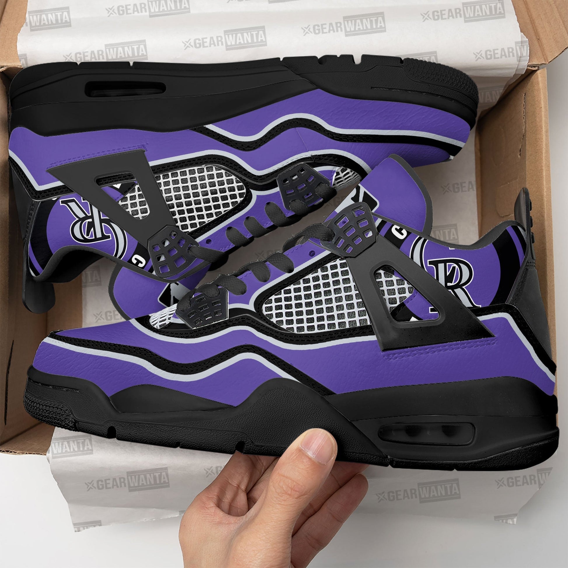Colorado Rockies Aj4 Sneakers Custom Shoes-Gear Wanta