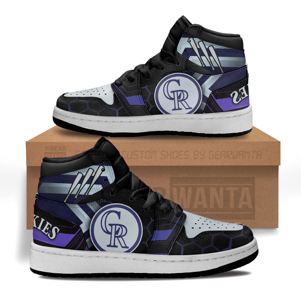 Colorado Rockies Kid Sneakers Custom-Gear Wanta