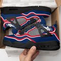 Columbus Jackets Aj4 Sneakers Custom Shoes-Gear Wanta