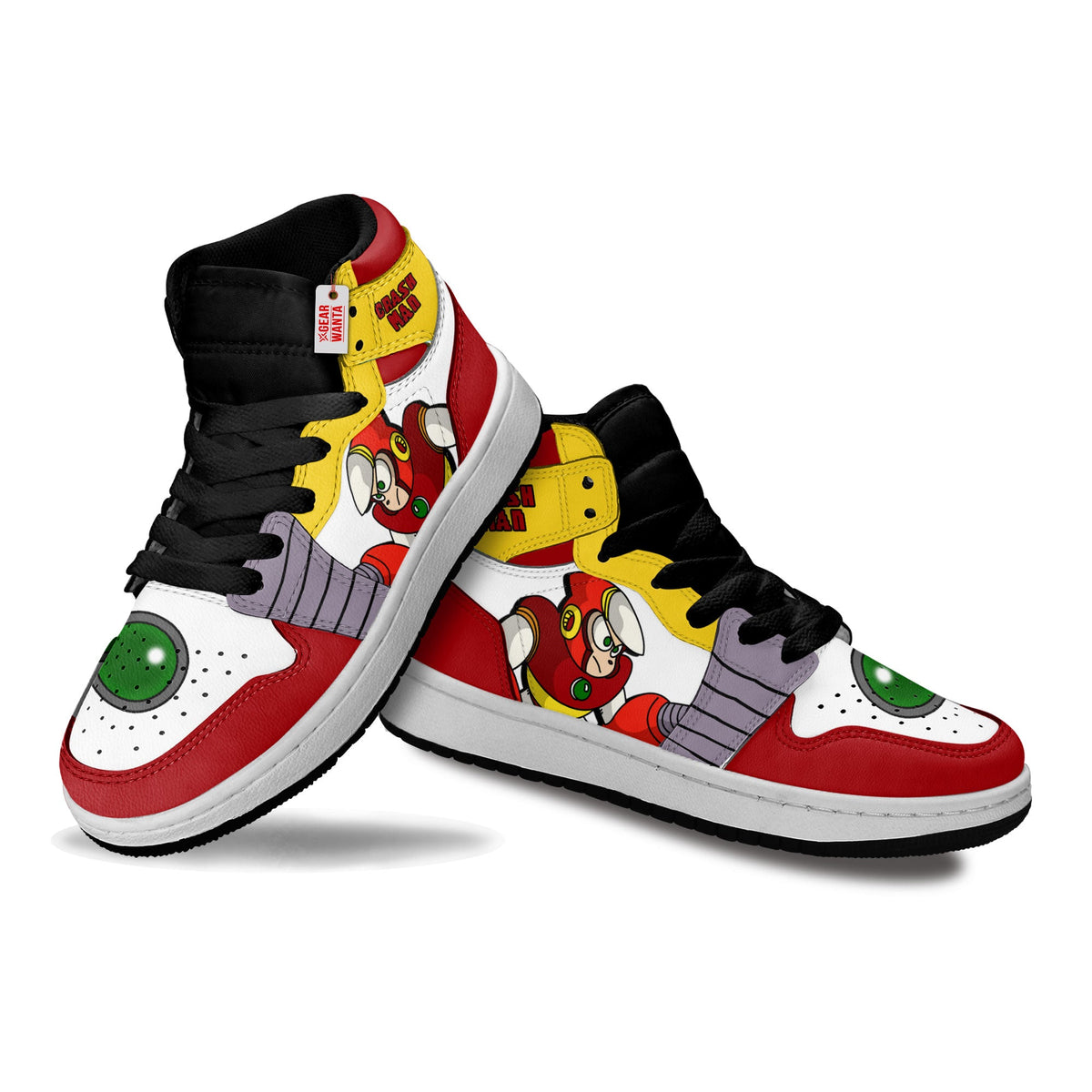 Crash Man Mega Man Kid Sneakers Custom For Kids-Gear Wanta