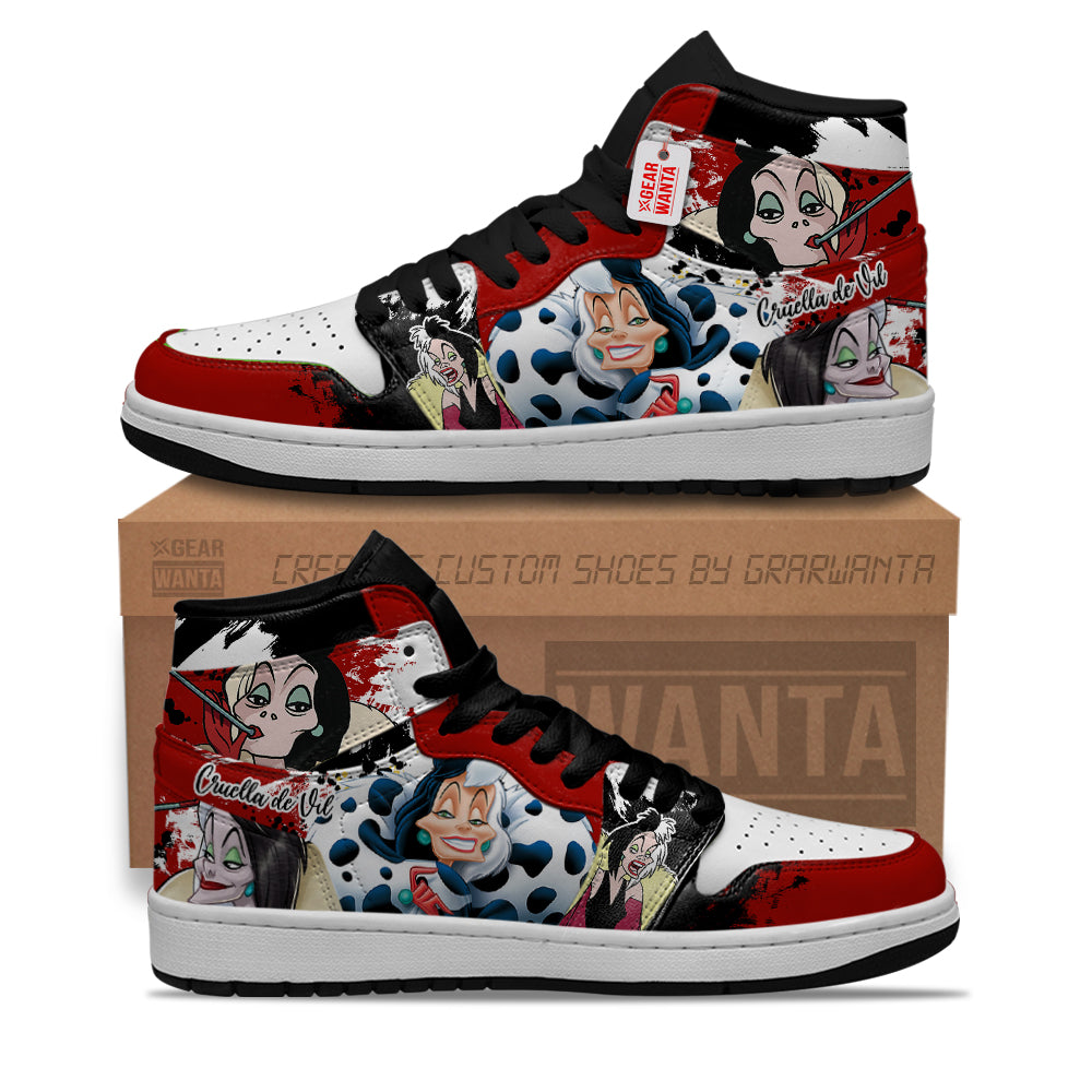 Cruella de Vil J1 Shoes Cartoon Collection- gearwanta.com