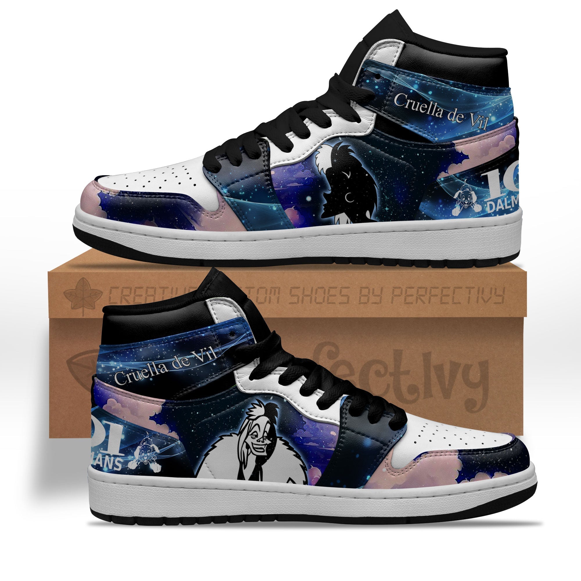 Cruella de Vil Silhouette J1 Shoes Custom For Fans Sneakers PT10-Gear Wanta