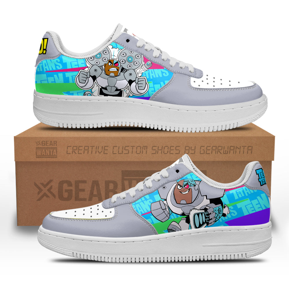 Cycborg Air Sneakers Custom Teen Titan Go Cartoon Shoes-Gear Wanta