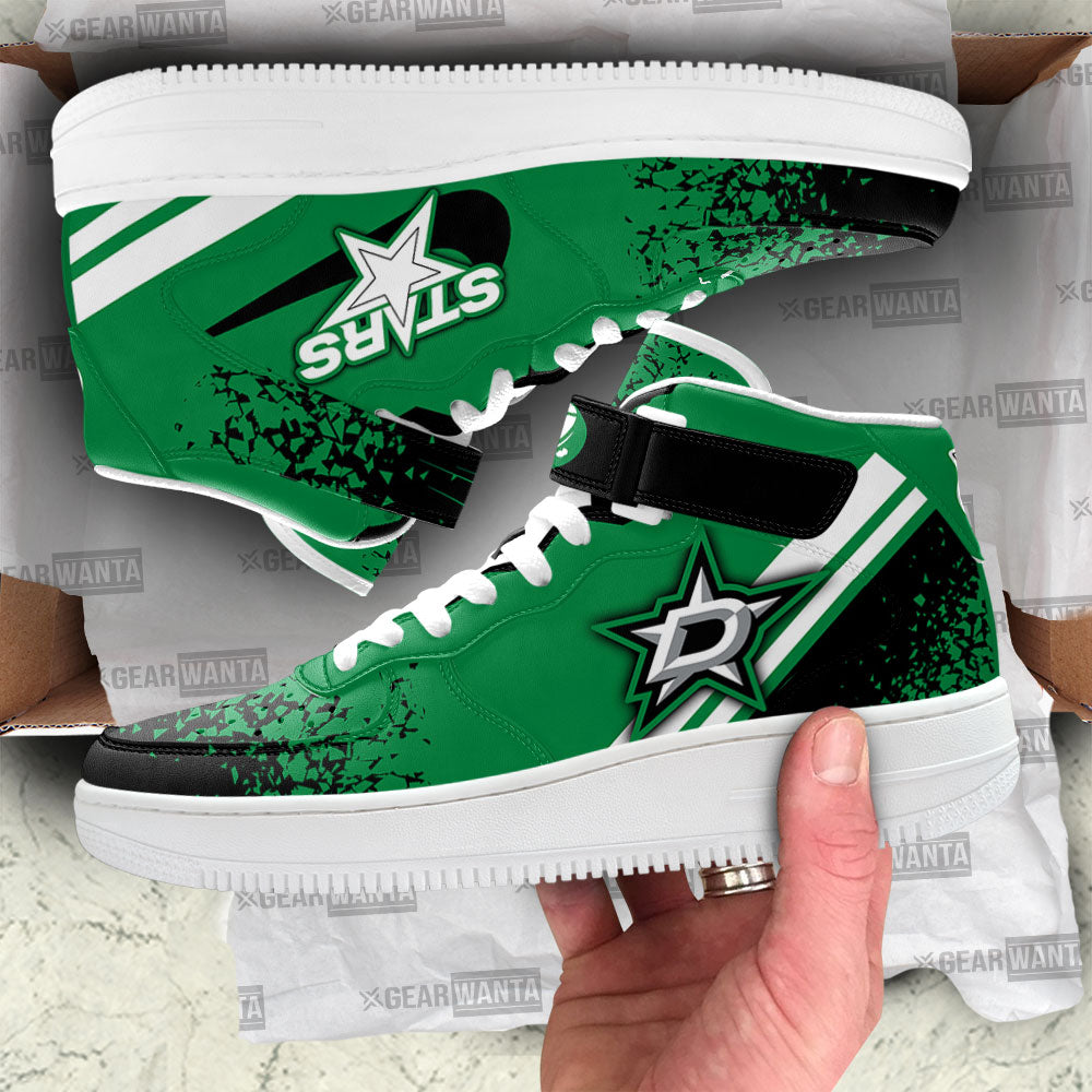 D Stars Air Mid Shoes Custom Hockey Sneakers Fans-Gear Wanta