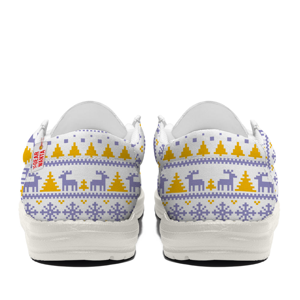 Daisy Duck Christmas Ugly Canvas Loafer Shoes-gearwanta.com