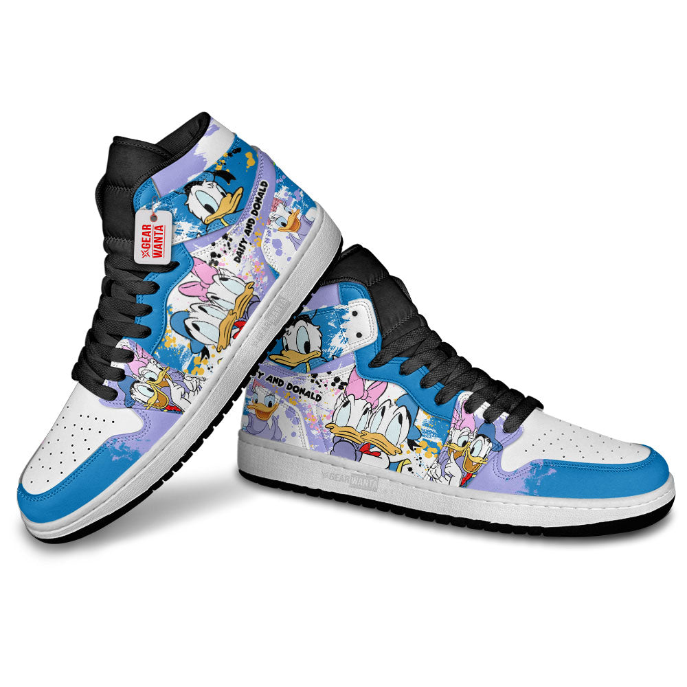 Daisy and Donald Duck J1 Shoes Custom For Fans- gearwanta.com