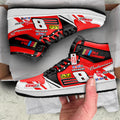 Dale Earnhardt J1 Shoes Custom Born on Date #8 Cars Race Sneakers-Gear Wanta