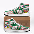 Dale Earnhardt Jr. J1 Shoes Custom Retro Dew #88 Cars Race Sneakers-Gear Wanta