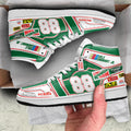 Dale Earnhardt Jr. J1 Shoes Custom Retro Dew #88 Cars Race Sneakers-Gear Wanta