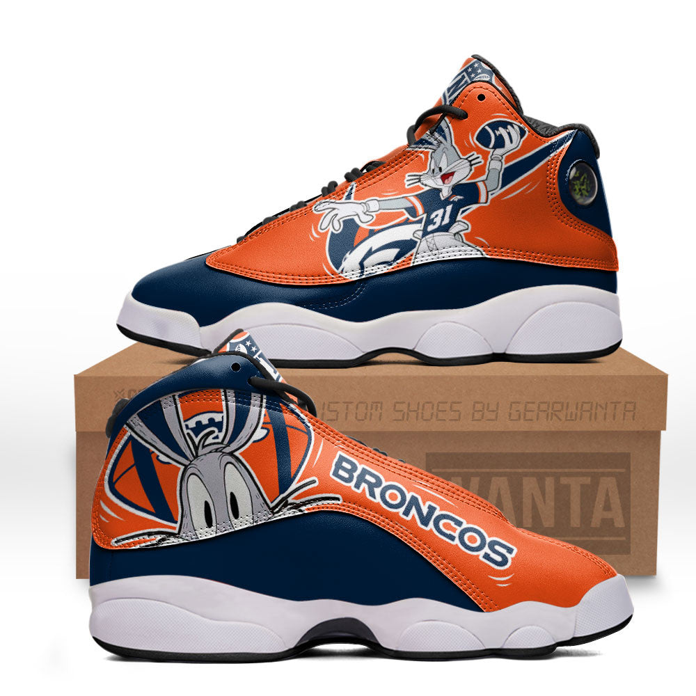 Denver Broncos J13 SneakersCustom Shoes-Gear Wanta