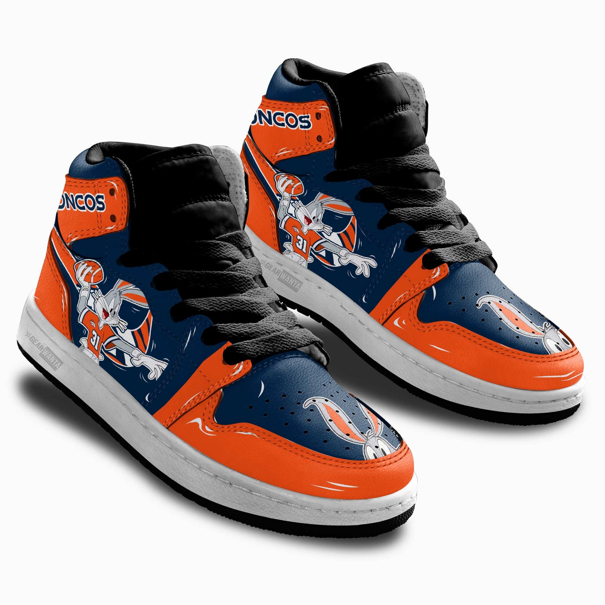 Denver Broncos Kid Sneakers Custom-Gear Wanta