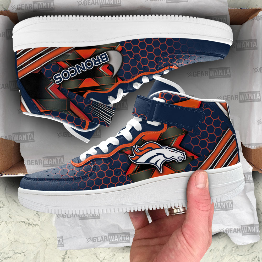 Denver Broncos Sneakers Custom Air Mid Shoes For Fans-Gear Wanta