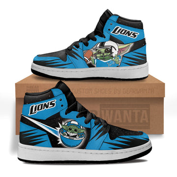 Detroit Lions Kid Sneakers Custom For Kids-Gear Wanta