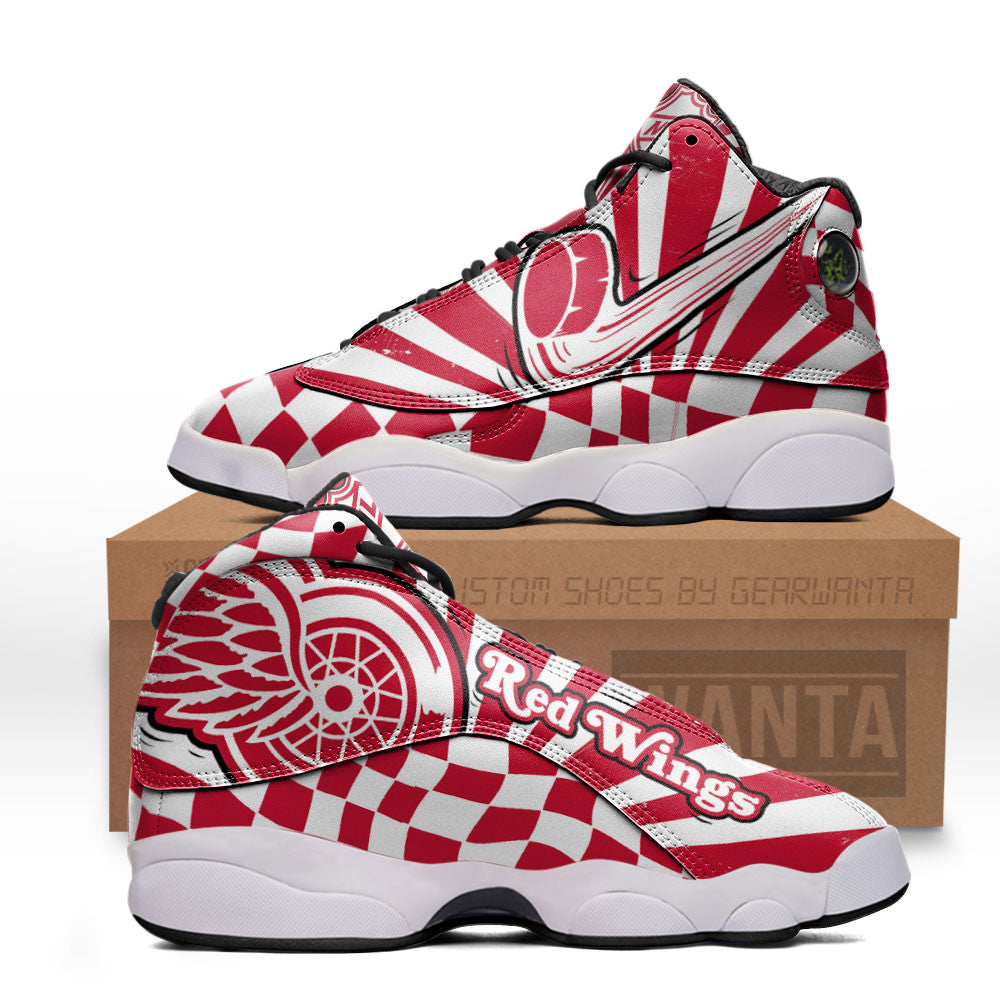 Detroit Red Wings J13 Sneakers Sport Custom Shoes-Gear Wanta