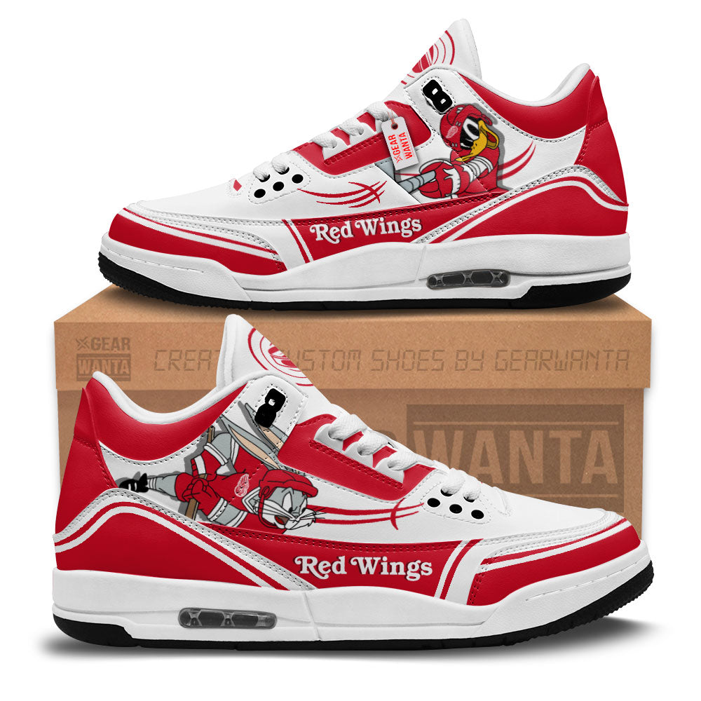 Detroit Red Wings J3 Sneakers Custom Shoes-Gear Wanta