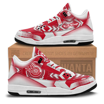 Detroit Red Wings J3 Sneakers Custom Shoes-Gear Wanta