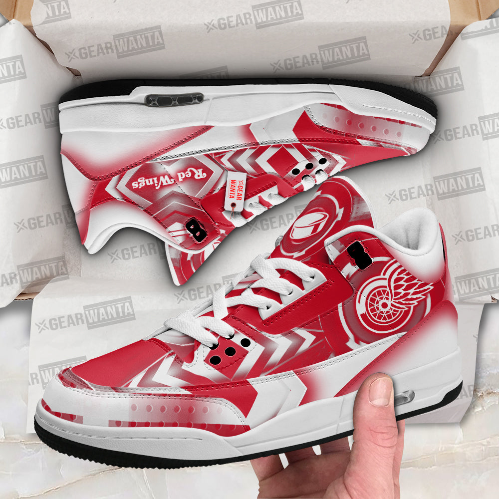 Detroit Red Wings J3 Sneakers Custom Shoes-Gear Wanta