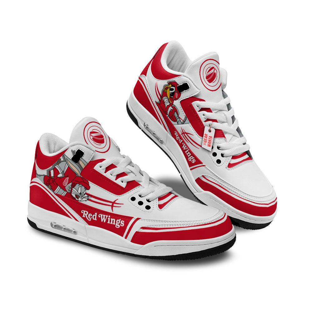 Detroit Red Wings J3 Sneakers Custom Shoes-Gear Wanta