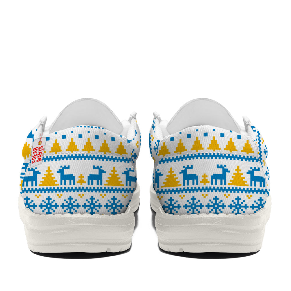 Donald Duck Christmas Ugly Canvas Loafer Shoes-gearwanta.com