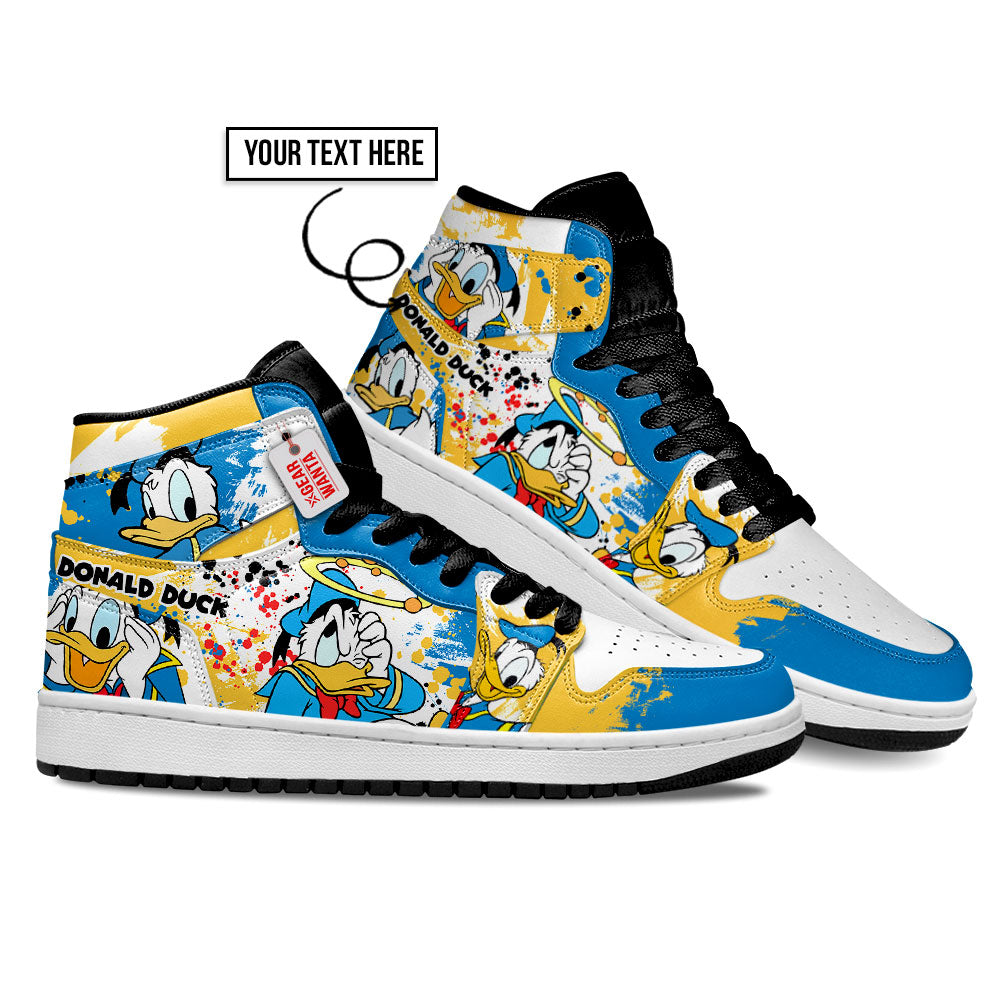 Donald Duck J1 Shoes Custom For Fans- gearwanta.com