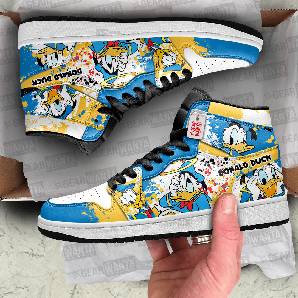 Donald Duck J1 Shoes Custom For Fans- gearwanta.com