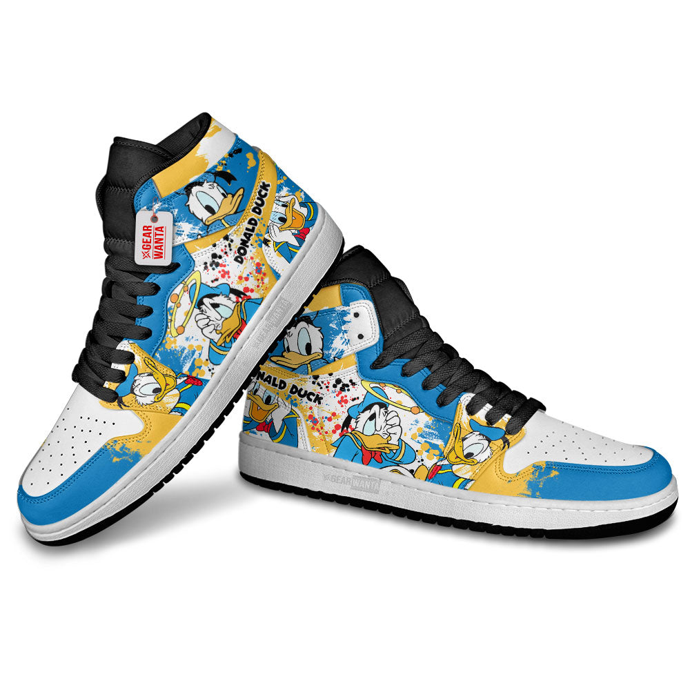 Donald Duck J1 Shoes Custom For Fans- gearwanta.com