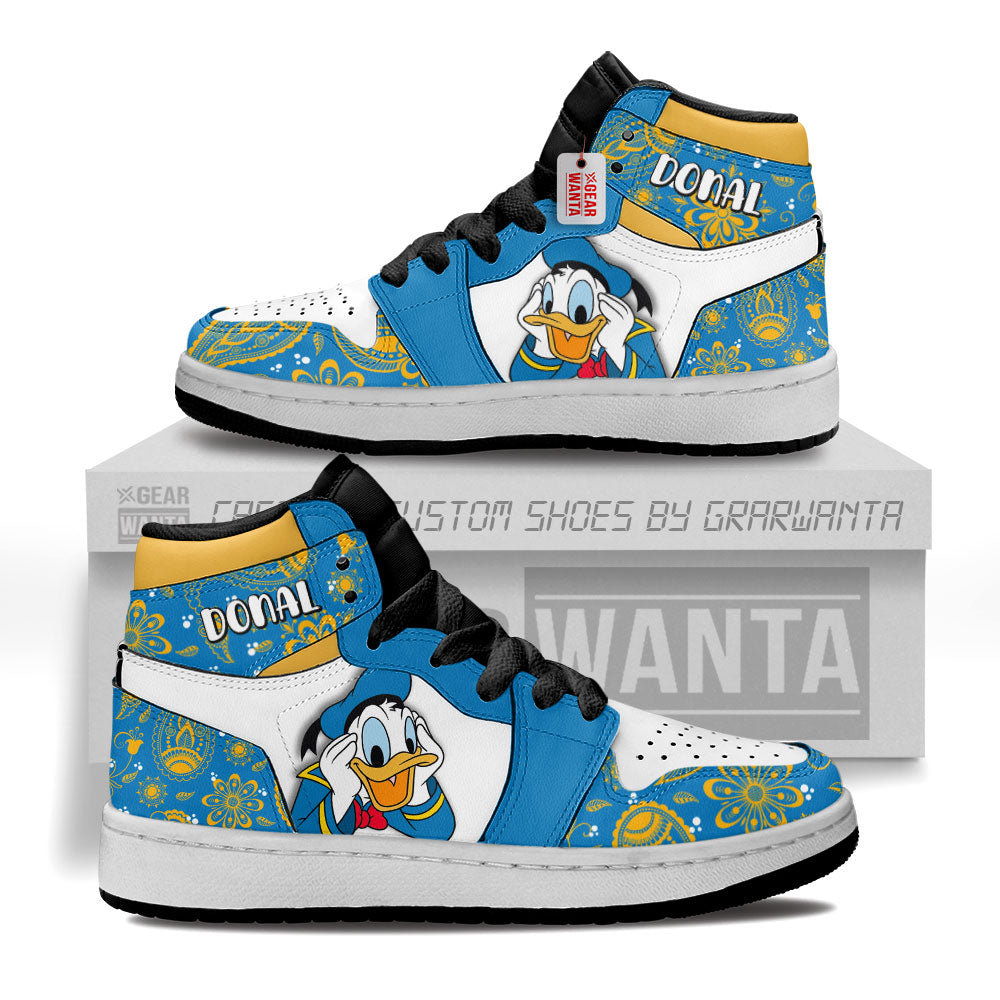 Donald Duck Kid J1s Sneakers Cartoon Collection - Gearwanta.com