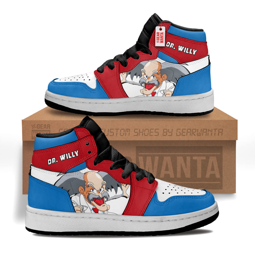 Dr. Willy Mega Man Kid Sneakers Custom For Kids-Gear Wanta