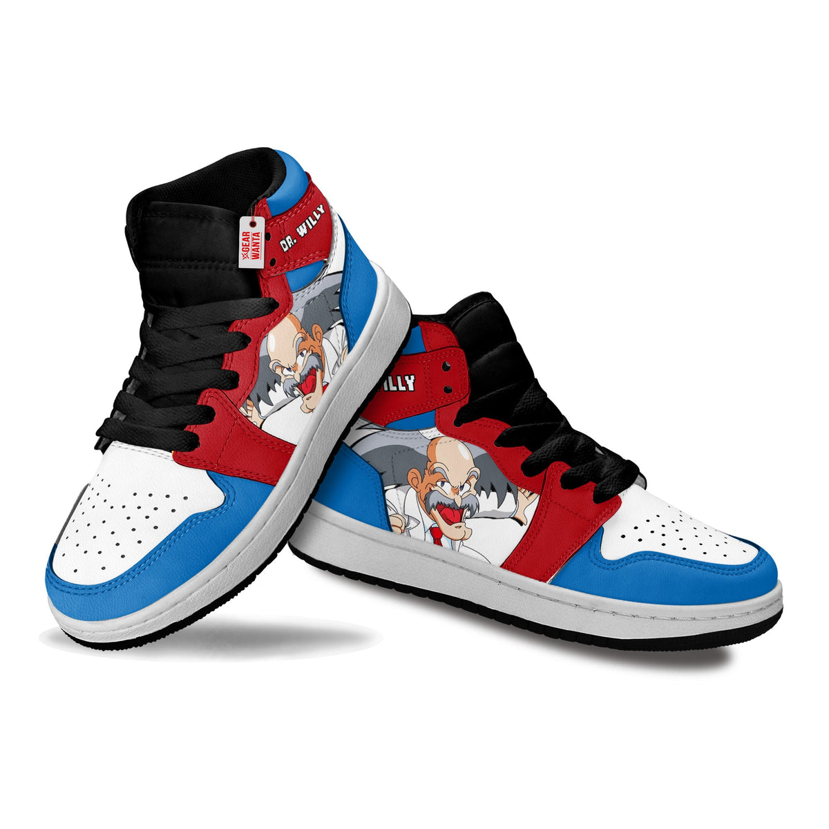 Dr. Willy Mega Man Kid Sneakers Custom For Kids-Gear Wanta