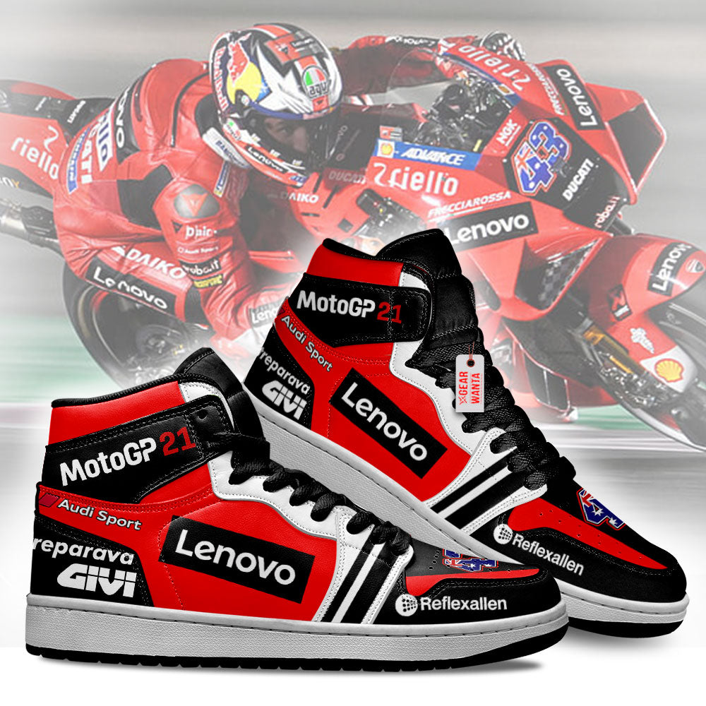 Ducati Desmosedici GP21 Moto Custom J1 Shoes Custom Sneakers For Fans TT07-Gear Wanta