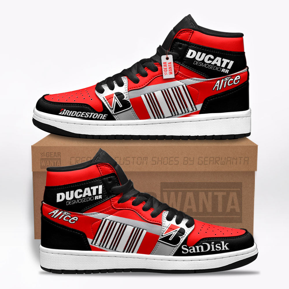 Ducati Desmosedici GP7 Moto Custom J1 Shoes Custom Sneakers For Fans TT07-Gear Wanta